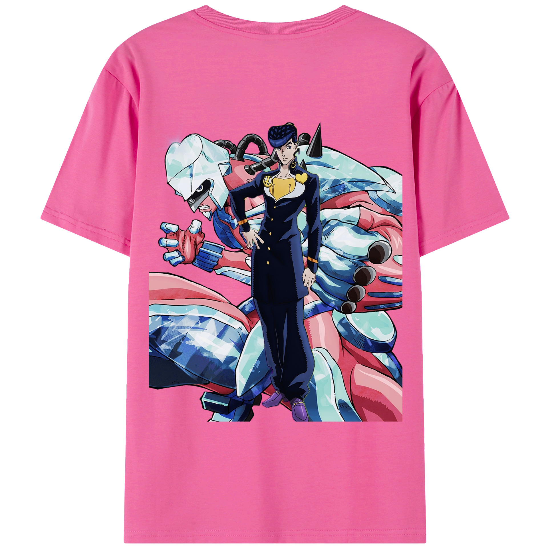 （画像用） ジョジョの奇妙な冒険 ひがしかた じょうすけ JoJo's Bizarre Adventure Higashikata Josuke レディース半袖Tシャツ(バックプリント)